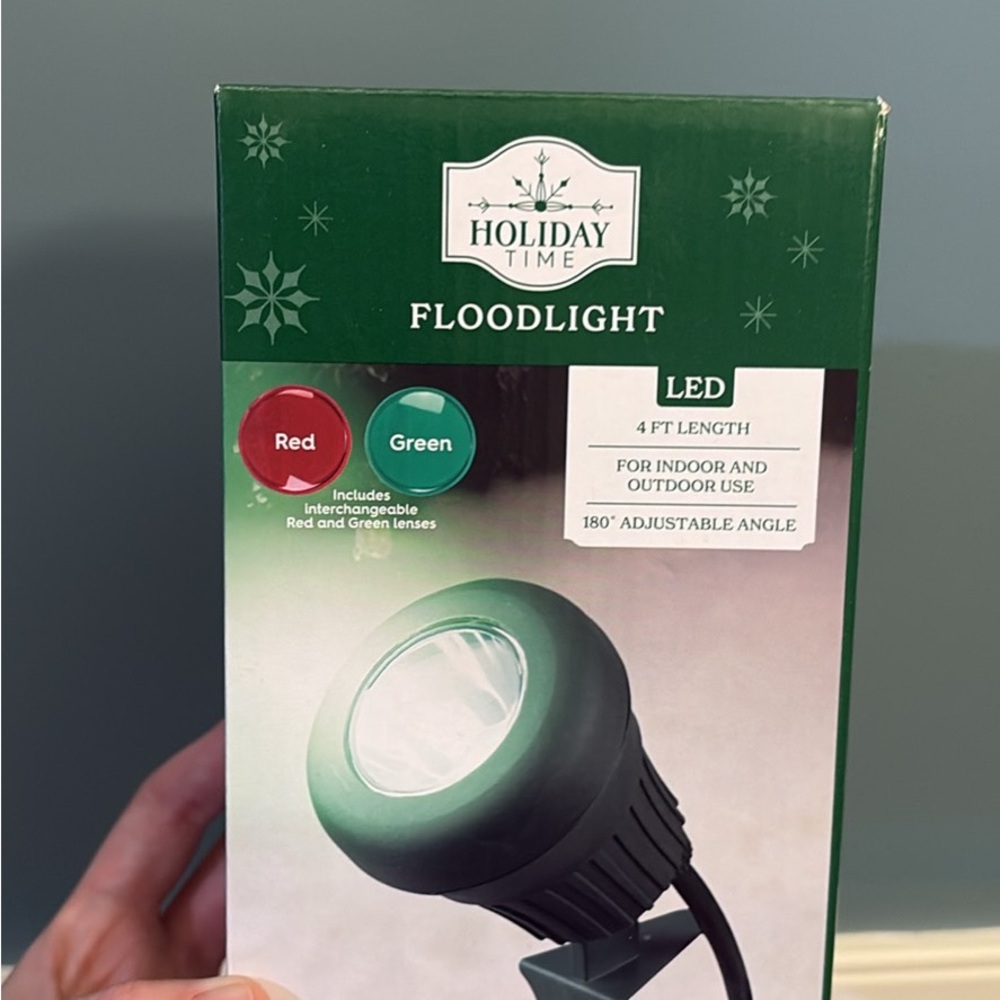 Holiday Time LED Floodlight - Festive Red and Green